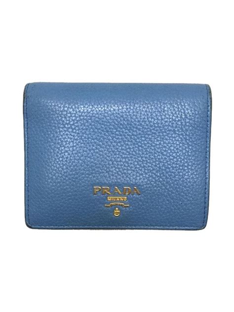 prada blue leather wallet|Prada wallet price list.